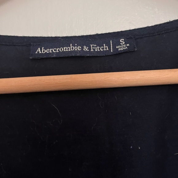 🚨LAST CHANCE🚨Abercrombie & Fitch Navy Blue Polk a Dot Dress - Picture 4 of 5